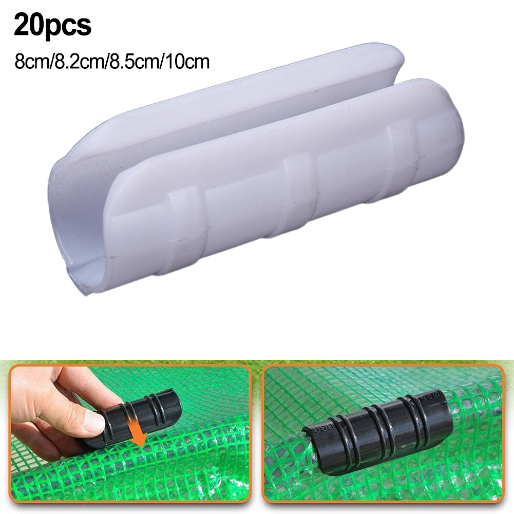 Plastic Pipe Clip - 20 قطعة إطار الدفيئة فيلم مشبك
