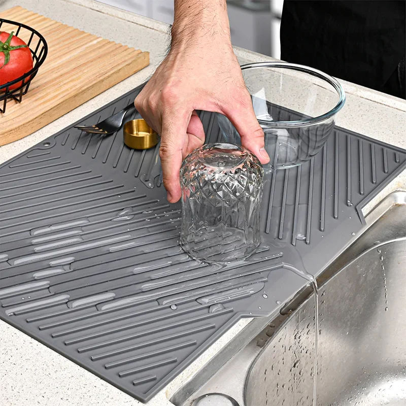 حصيرة تصريف الأطباق من السيليك - مراجعة Silicone Tap Washer وسعره