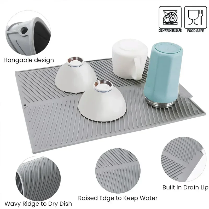 حصيرة تصريف الأطباق من السيليك - مراجعة Silicone Tap Washer وسعره