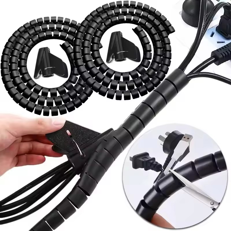 منظم كابلات حلزوني مرن بطول 2  - مراجعة Plastic Pipe Clip وسعره