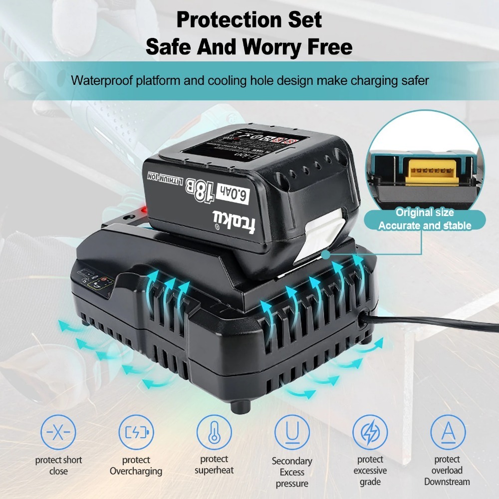 DC18RC بطارية ليثيوم أيون 3A ش - مراجعة Makita Drill Hp1640 وسعره